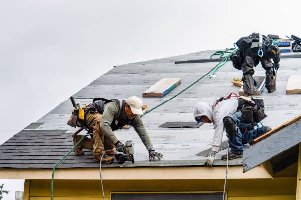 Professional Roof Replacement technician working in Abercrombie, ND